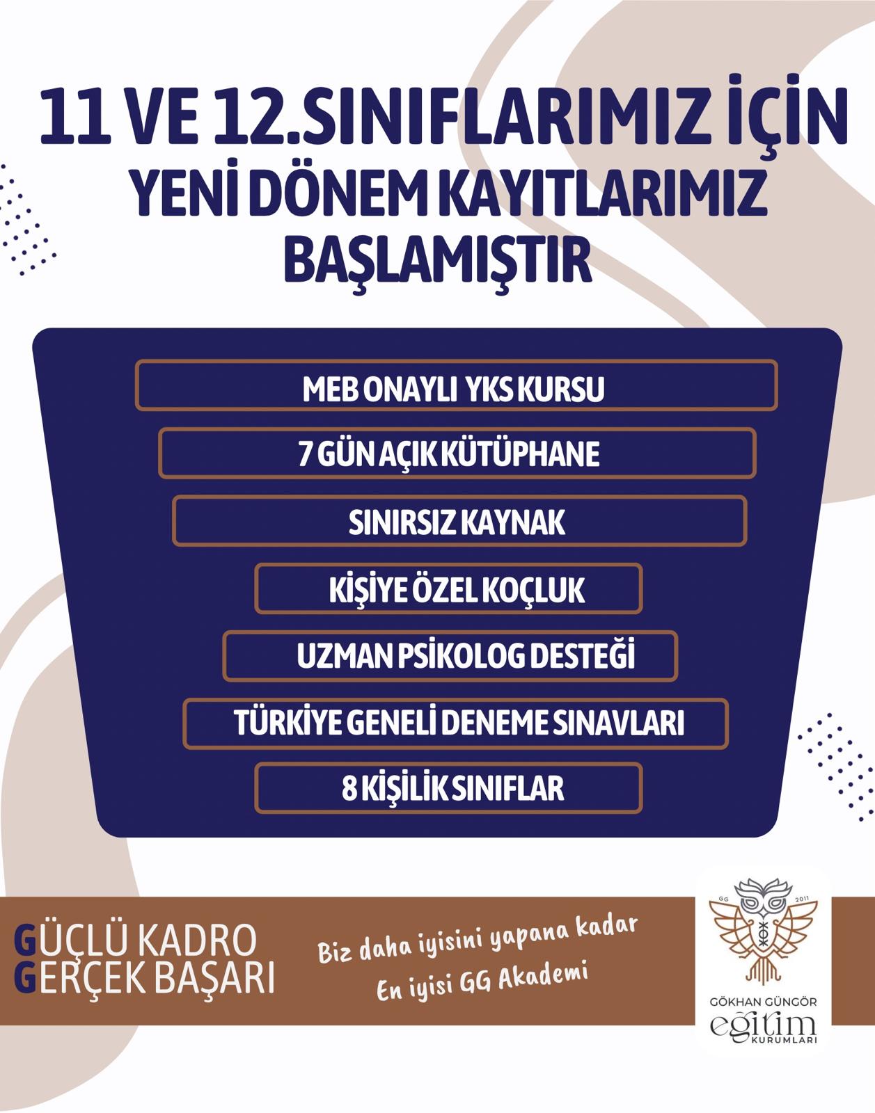 11. ve 12. Sınıflar için Kurs